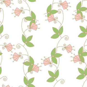 Trendy Seamless Floral Pattern In Vector Stock Illustration
