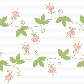 Trendy Seamless Floral Pattern In Vector Stock Illustration
