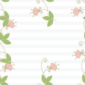 Trendy Seamless Floral Pattern In Vector Stock Illustration