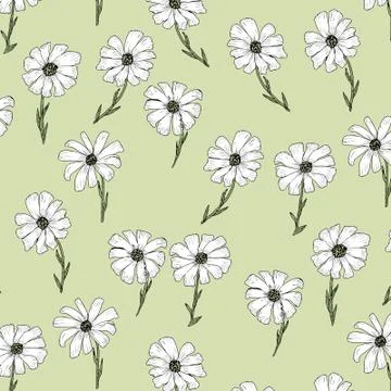 Trendy Seamless Floral Pattern In Vector Illustrazione stock