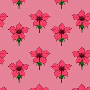 Trendy Seamless Floral Pattern In Vector Stock Illustration