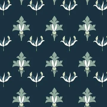 Trendy Seamless Floral Pattern In Vector Stock Illustration