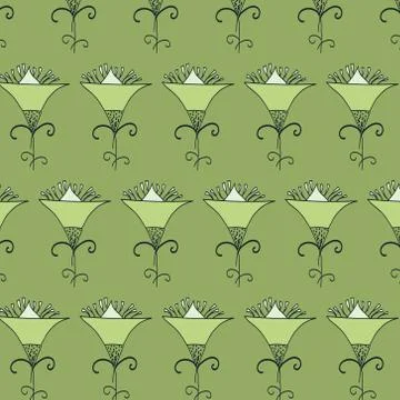 Trendy Seamless Floral Pattern In Vector Stock Illustration