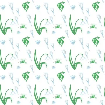 Trendy Seamless Floral Pattern in Vector Stock Illustration