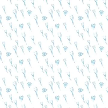 Trendy Seamless Floral Pattern in Vector 스톡 일러스트