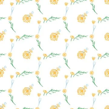 Trendy Seamless Floral Pattern in Vector Illustrazione stock