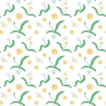 Trendy Seamless Floral Pattern in Vector Stock Illustration