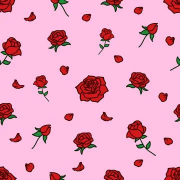Trendy seamless floral pattern in vector. Illustrazione stock
