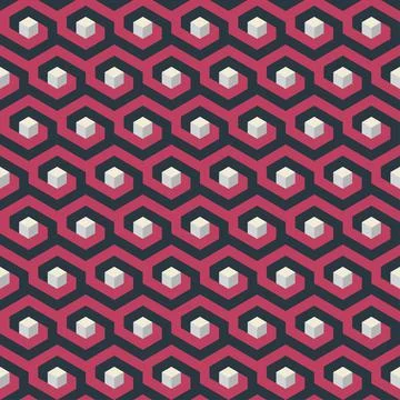 Trendy seamless geometric pattern design. All over repeat texture design. Stock Illustration