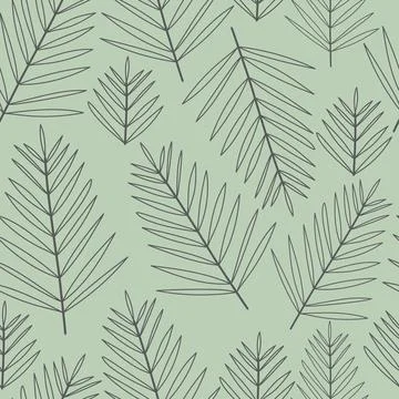 Trendy seamless graphic ditsy pattern design of tropical palm leaves Illustrazione stock