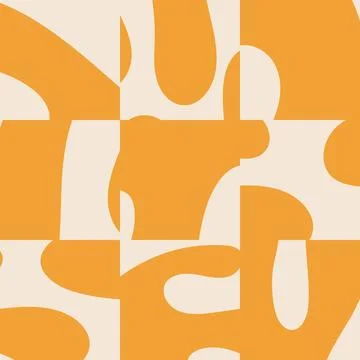 Trendy seamless pattern with abstract organic cut out Matisse inspired shapes Stock Illustration