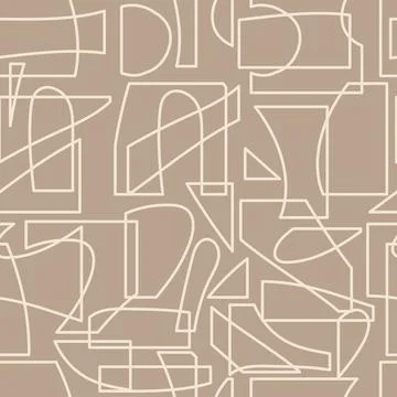 Trendy seamless pattern with abstract organic cut out Matisse inspired shapes Stockillustratie