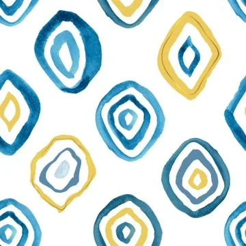 Trendy seamless pattern with hand drawn elements, abstract shapes and Doodle Stock Illustration