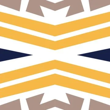Trendy seamless pattern with ornaments and zig zag stripes. Modern background 스톡 일러스트