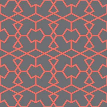 Trendy seamless simple vector geometric pattern with gray background Stock Illustration