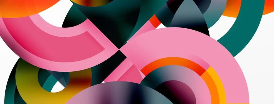 Trendy simple circle abstract background. Vector Illustration For Wallpaper Stock Illustration