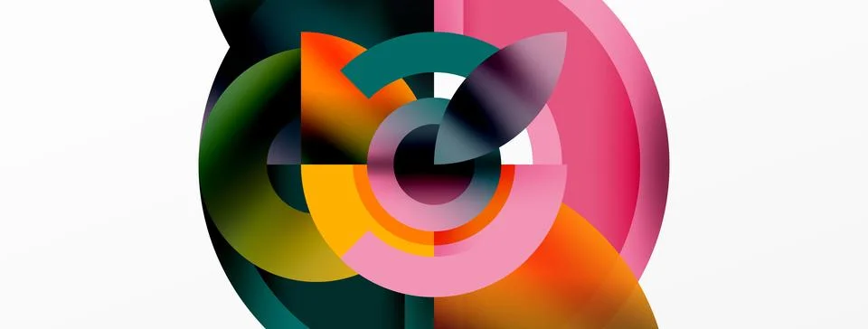 Trendy simple circle abstract background. Vector Illustration For Wallpaper Stock Illustration