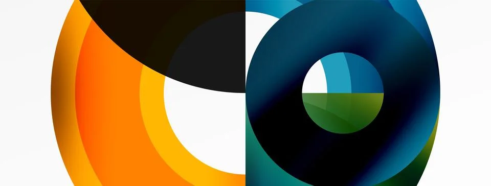 Trendy simple circle abstract background. Vector Illustration For Wallpaper Stock Illustration