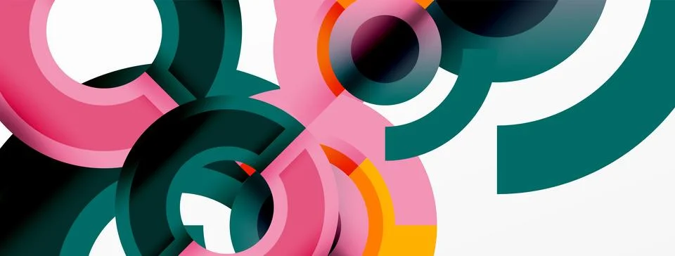 Trendy simple circle abstract background. Vector Illustration For Wallpaper イラスト素材