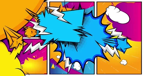 Trendy Simple comics pop art  background video Stock Footage 312912582