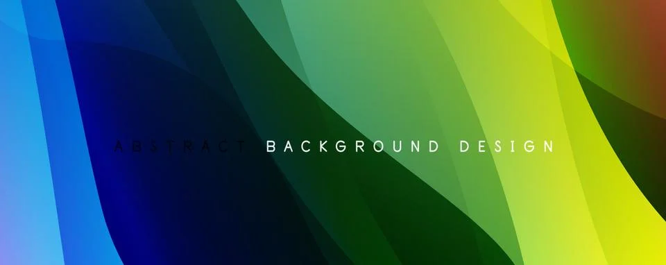 Trendy simple fluid color gradient abstract background with dynamic wave line Stock Illustration
