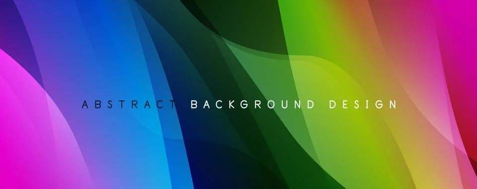 Trendy simple fluid color gradient abstract background with dynamic wave line Stock Illustration