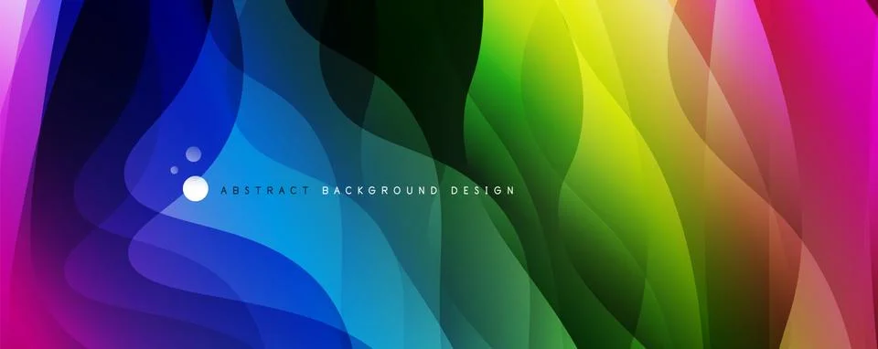Trendy simple fluid color gradient abstract background with dynamic wave line イラスト素材
