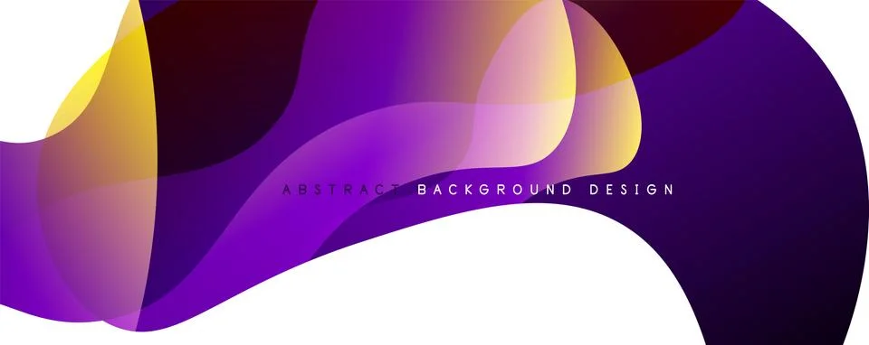 Trendy simple fluid color gradient abstract background with dynamic wave line Illustrazione stock