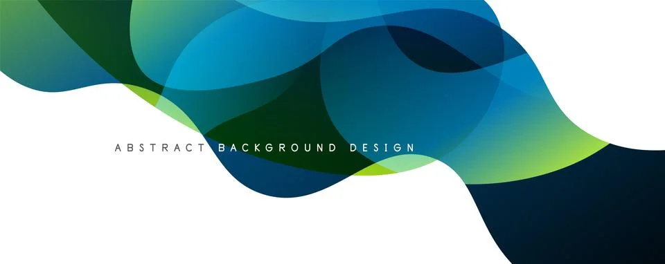 Trendy simple fluid color gradient abstract background with dynamic wave line Stock Illustration