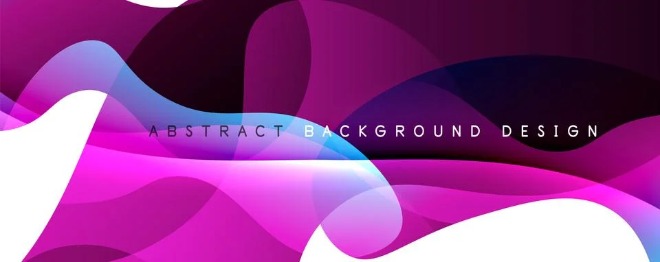 Trendy simple fluid color gradient abstract background with dynamic wave line Illustrazione stock