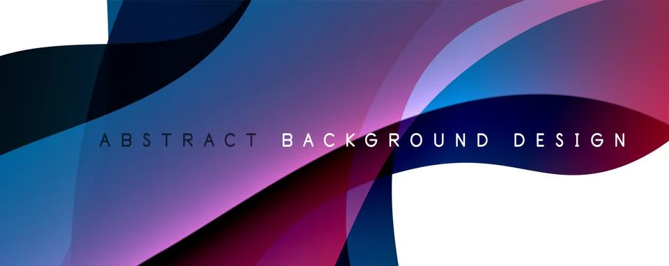 Trendy simple fluid color gradient abstract background with dynamic wave line Stock Illustration