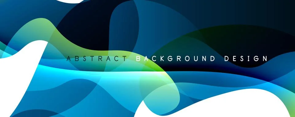 Trendy simple fluid color gradient abstract background with dynamic wave line Illustrazione stock