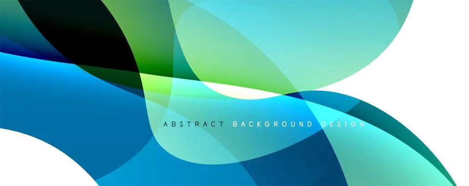 Trendy simple fluid color gradient abstract background with dynamic wave line Stock Illustration