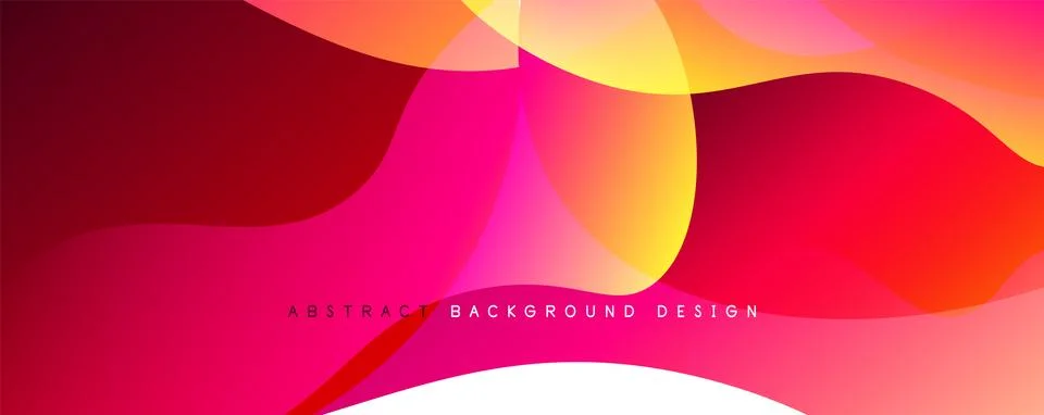 Trendy simple fluid color gradient abstract background with dynamic wave line イラスト素材