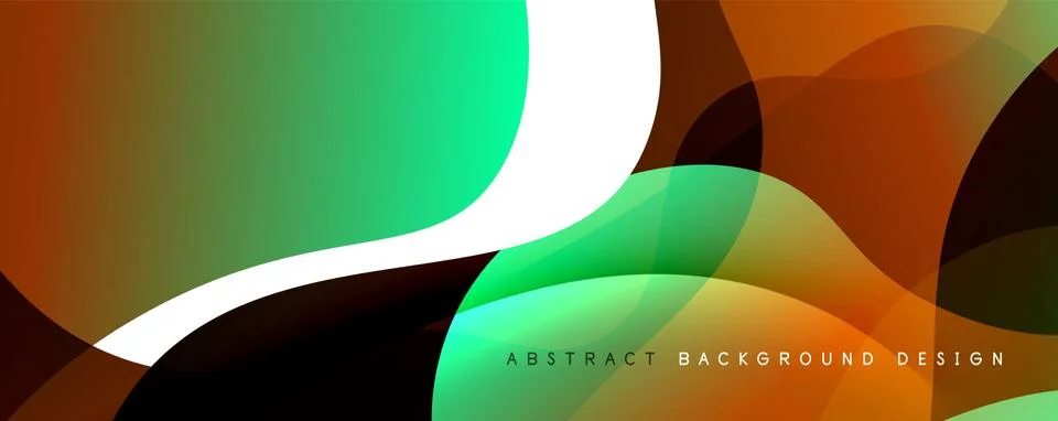 Trendy simple fluid color gradient abstract background with dynamic wave line 스톡 일러스트
