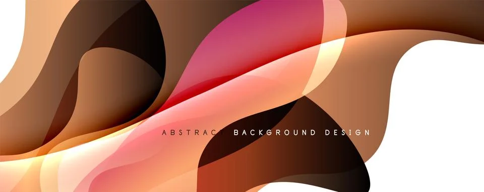 Trendy simple fluid color gradient abstract background with dynamic wave line Illustrazione stock