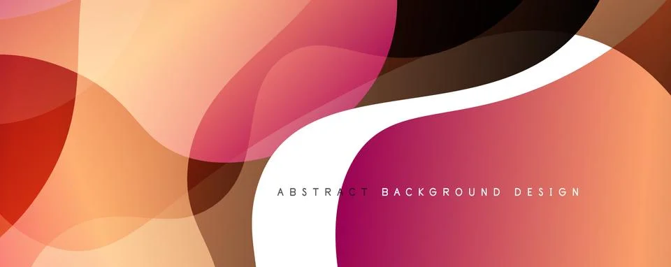 Trendy simple fluid color gradient abstract background with dynamic wave line Illustrazione stock
