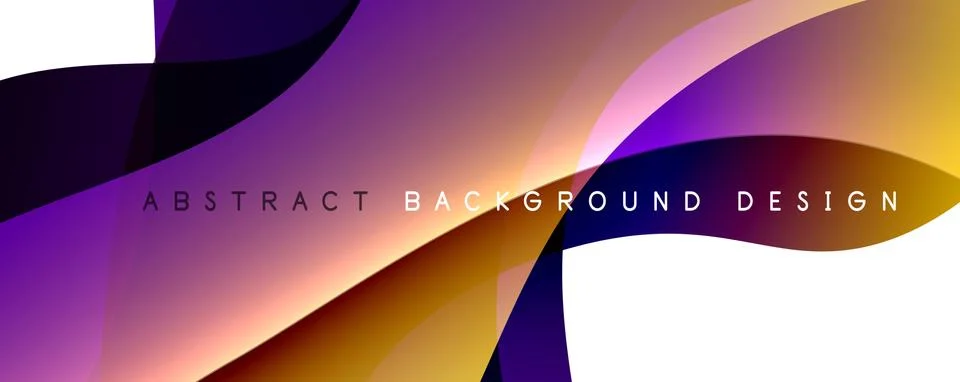 Trendy simple fluid color gradient abstract background with dynamic wave line Stock Illustration