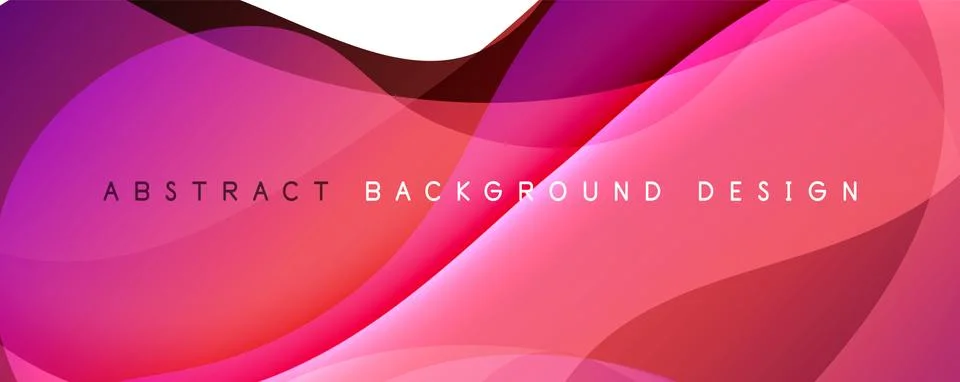 Trendy simple fluid color gradient abstract background with dynamic wave line Illustrazione stock