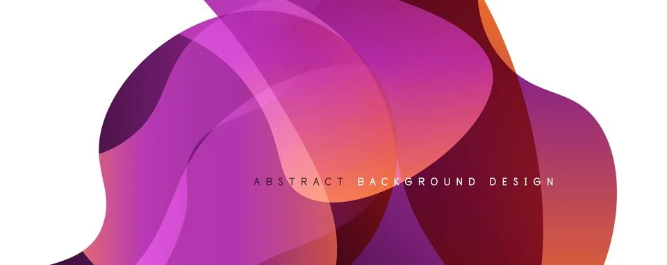 Trendy simple fluid color gradient abstract background with dynamic wave line Stock Illustration