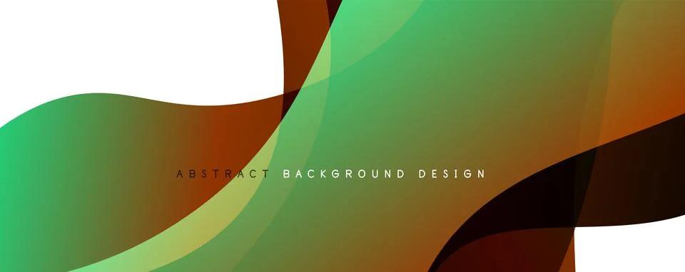Trendy simple fluid color gradient abstract background with dynamic wave line Illustrazione stock