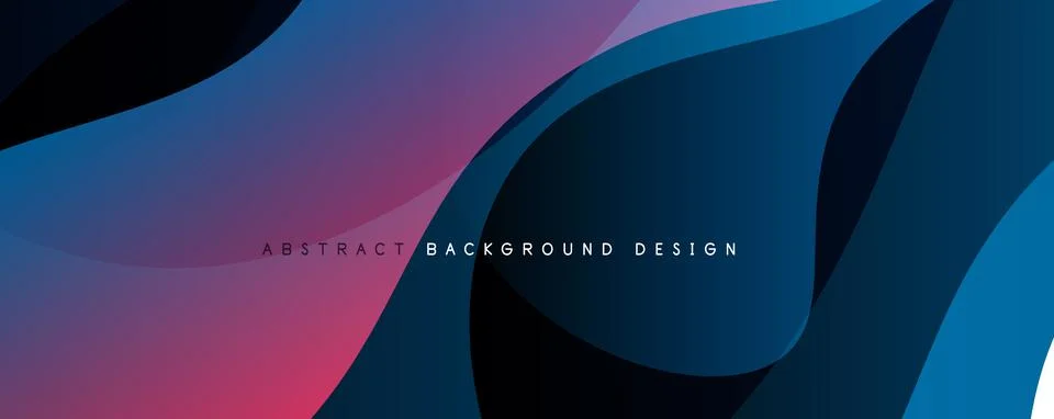 Trendy simple fluid color gradient abstract background with dynamic wave line イラスト素材