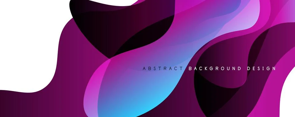 Trendy simple fluid color gradient abstract background with dynamic wave line Illustrazione stock