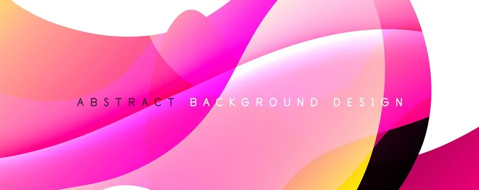Trendy simple fluid color gradient abstract background with dynamic wave line イラスト素材