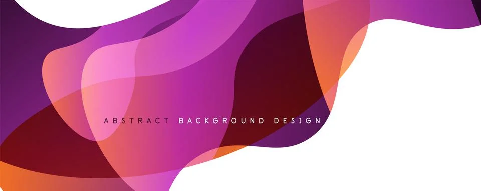 Trendy simple fluid color gradient abstract background with dynamic wave line イラスト素材
