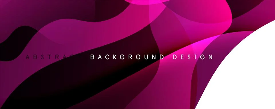 Trendy simple fluid color gradient abstract background with dynamic wave line イラスト素材