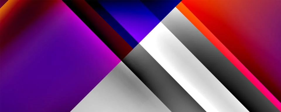 Trendy simple fluid color gradient abstract background with dynamic line effect Stock Illustration