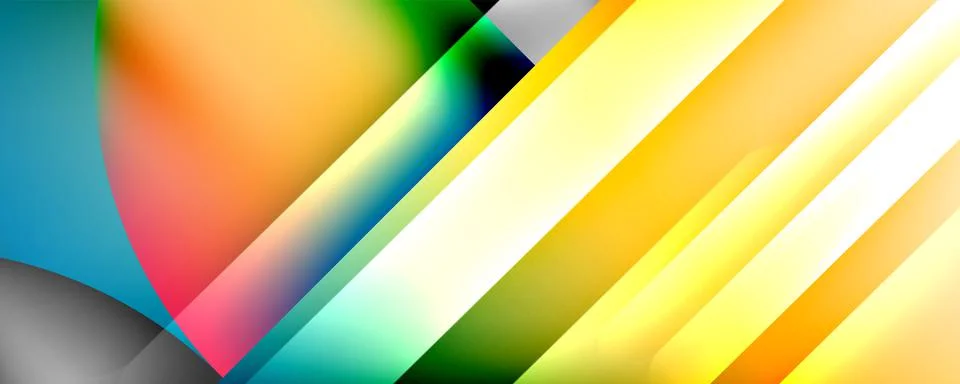 Trendy simple fluid color gradient abstract background with dynamic line effect Illustrazione stock