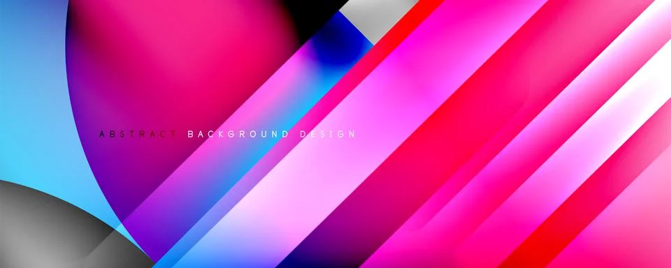 Trendy simple fluid color gradient abstract background with dynamic line effect Stock Illustration