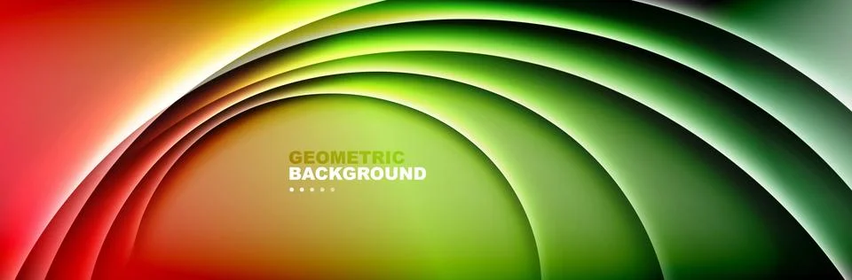 Trendy simple fluid color gradient abstract background with dynamic wave line Stock Illustration